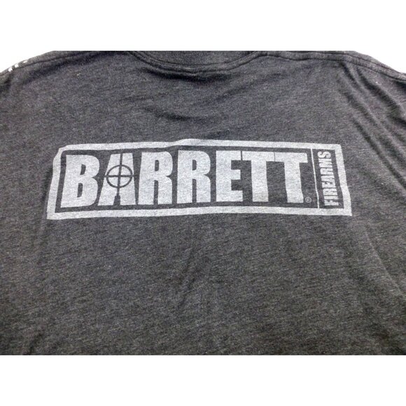 Graphic Rifle Design Charcoal Gray Soft T-Shirt By Barrett Firearms - Picture 8 of 8